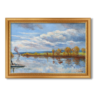 Les rives de la seine, 1893 - Maximilien Luce - Toile encadrée sur mesure