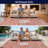 Garbielle Striped Sand Maroon Salmon Indoor Outdoor Area Rug-504599851
