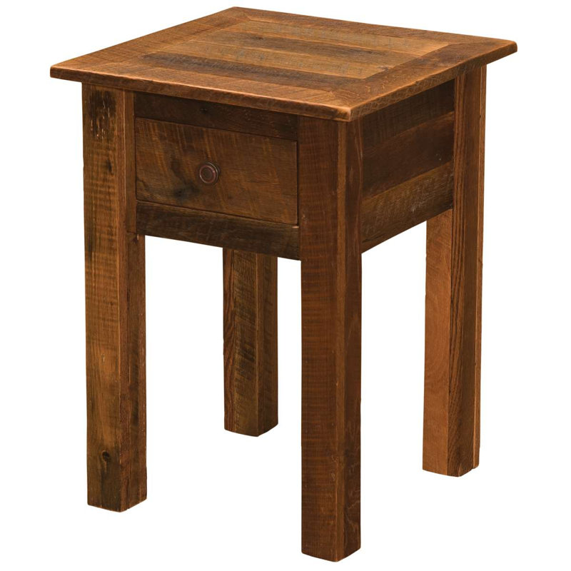 Fireside Lodge Barnwood One Drawer Nightstand