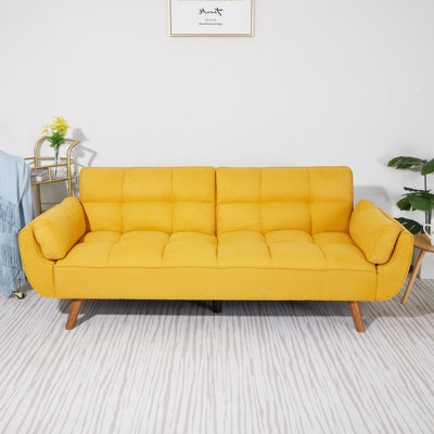 Canapé futon 75,4 "convertible en lin moderne, canapé-lit confortable
