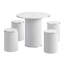Round Pedestal Dining Table with 4 Stools-648854321