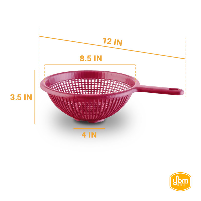 YBM Home Plastic Colander, Red