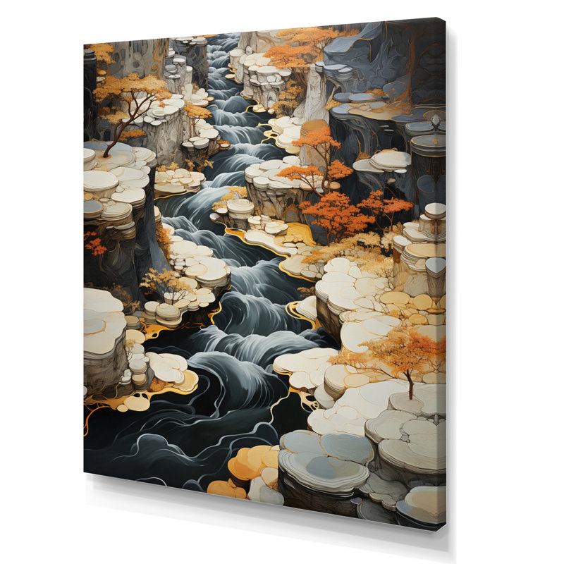 «Abstract Waterfall Endless Journey», reproduction sur toile, H 20 po x l 12 po x P 1 po, Toile tendue