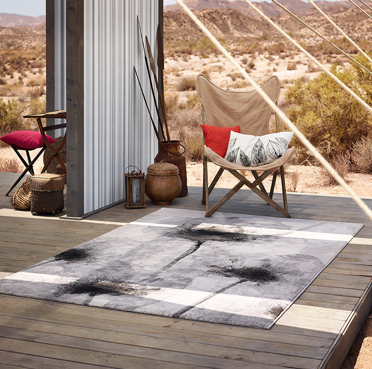Night Shade Grey Rug, Rectangle 140 x 200cm