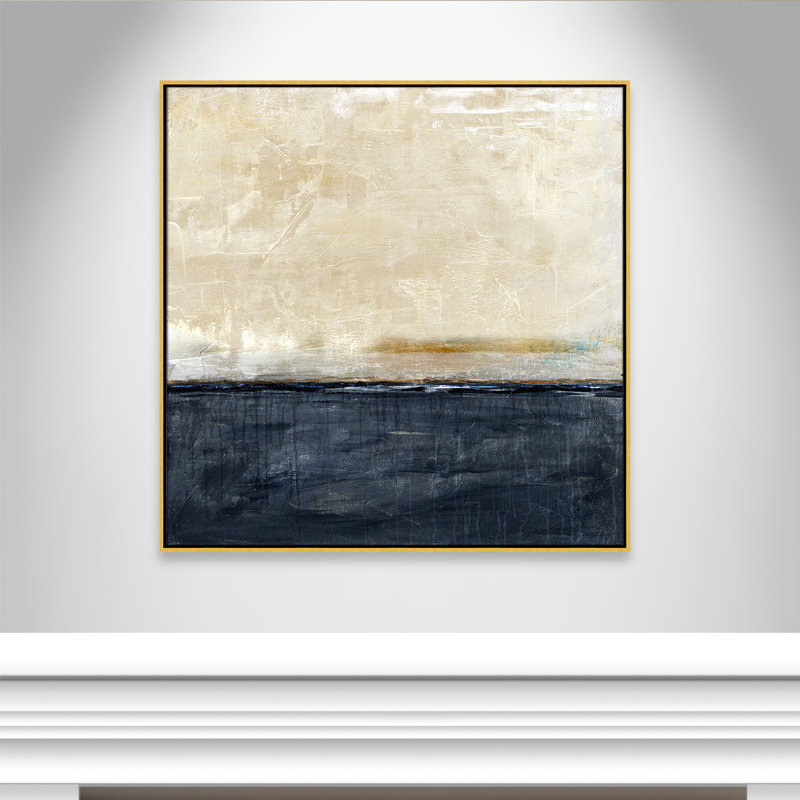 «Better Days», impression marine par Denise Brown, H 41,5 po x l 41,5 po, Doré