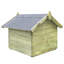 Cale Impregnated Pinewood Portable Dog House-42352307