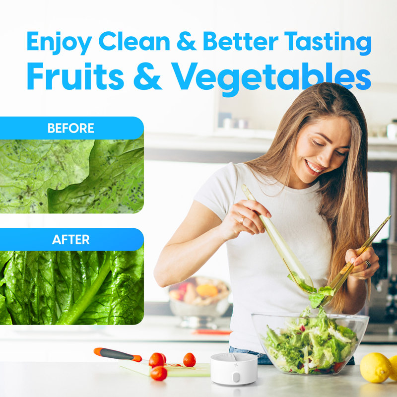 AquaPure - Fruit and Vegetable Washing Machine, USB-Rechargeable Produce Purifier 3.94 x 1.97 in