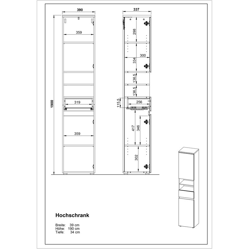 Kena Freestanding Bathroom Cabinet