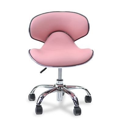Waimes Backed Adjustable Height Ergonomic Lab Stool with Wheels