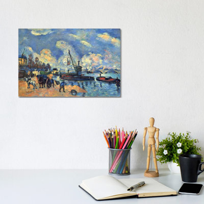 Seine At Bercy by Paul Cezanne - Wrapped Canvas Painting