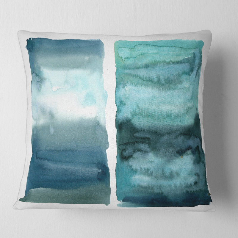 Housse et insert de coussin carré Ocean Aquatic Impression II, 18" x 18"