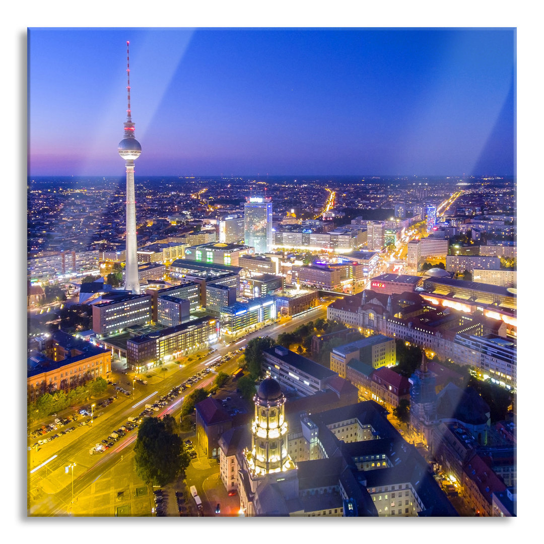 Glasbild Berlin City Panorama