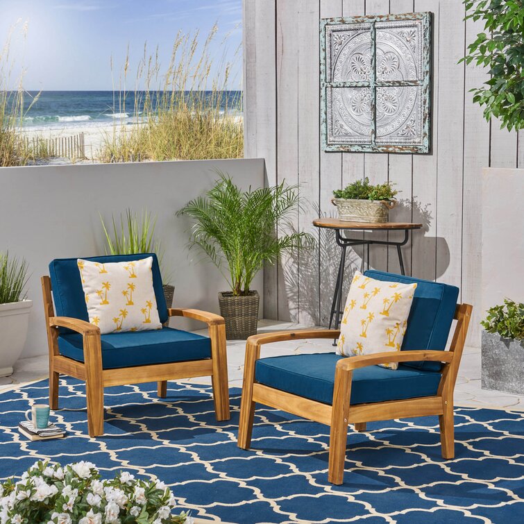 Highland Dunes Rashida Patio Chair with Cushions