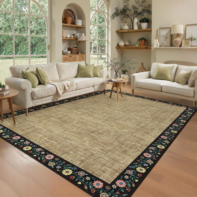Carpet Rugs for Living Room Washable Rug,Non Slip Foldable Hallway Carpet for Entryway,Kitchen,Bathroom & Laundry Areas
