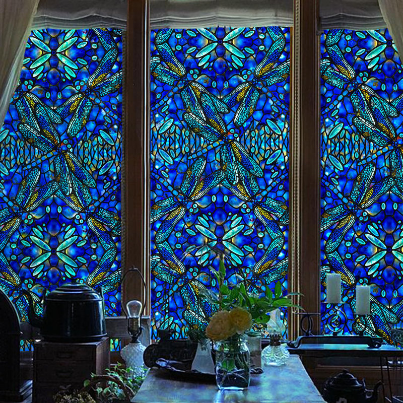 Adhésif décoratif libellule, Bleu