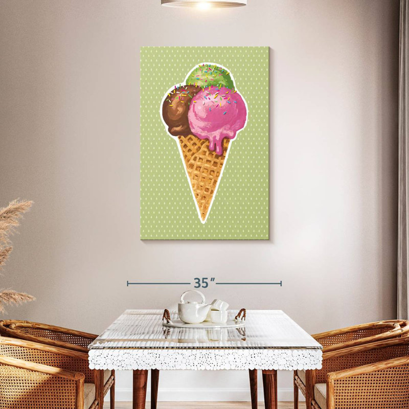 Yummy Ice Cream, 45" H x 30" W