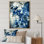 Wild Berries Blue Vintage Botanical - reproduction d'art sur toile