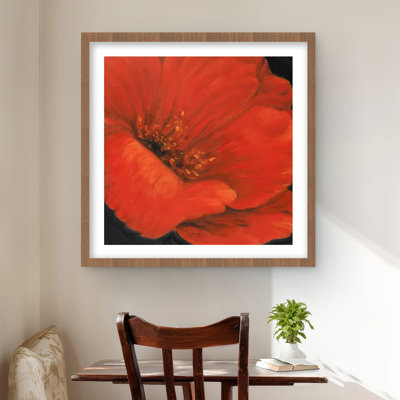 Imprimé mat à motif de fleurs rouges - Décoration intérieure