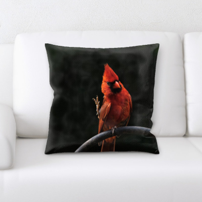 Birds Microsuede Throw Pillow