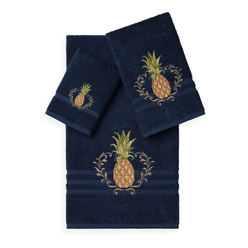Welcome 3 Piece Towel Set, Midnight Blue