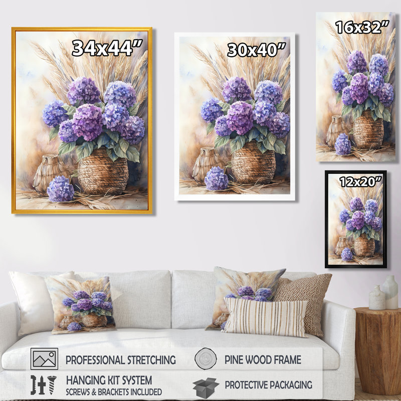 Everett - Floral Wall Art Prints, Reproduction encadrée d'une seule photo, Noir, H 20 po x l 12 po