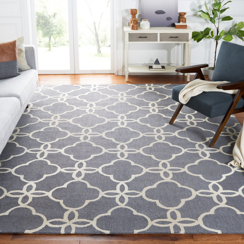 Wardlaw Hand Hooked Performance Geometric Rug, Rectangle 3'6" x 5'6"