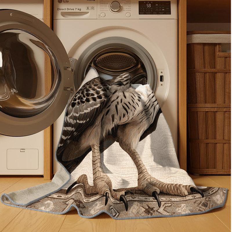  Tapis lavable Eurasian Sparrowhawk Birds, Carré 3 pi