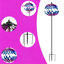 Garden Wind Spinner (bleu; mauve)
