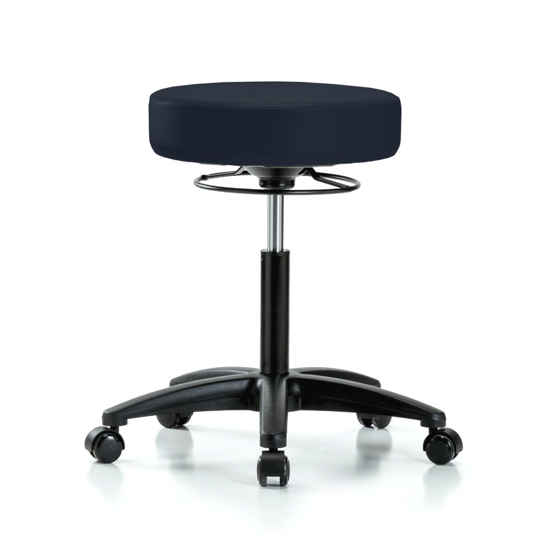 PERCH 360 Degree Height Adjustable Swivel Stool | Medium Bench Height 20.5-28", Imperial Fabric, Fabric