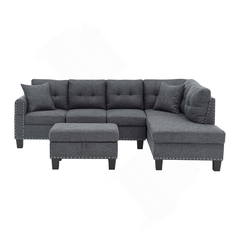 Canapé modulaire électrique avec repose-pieds avec rangement