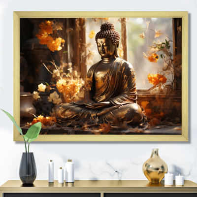 Bouddha doré thaïlandais - art mural de la Thaïlande