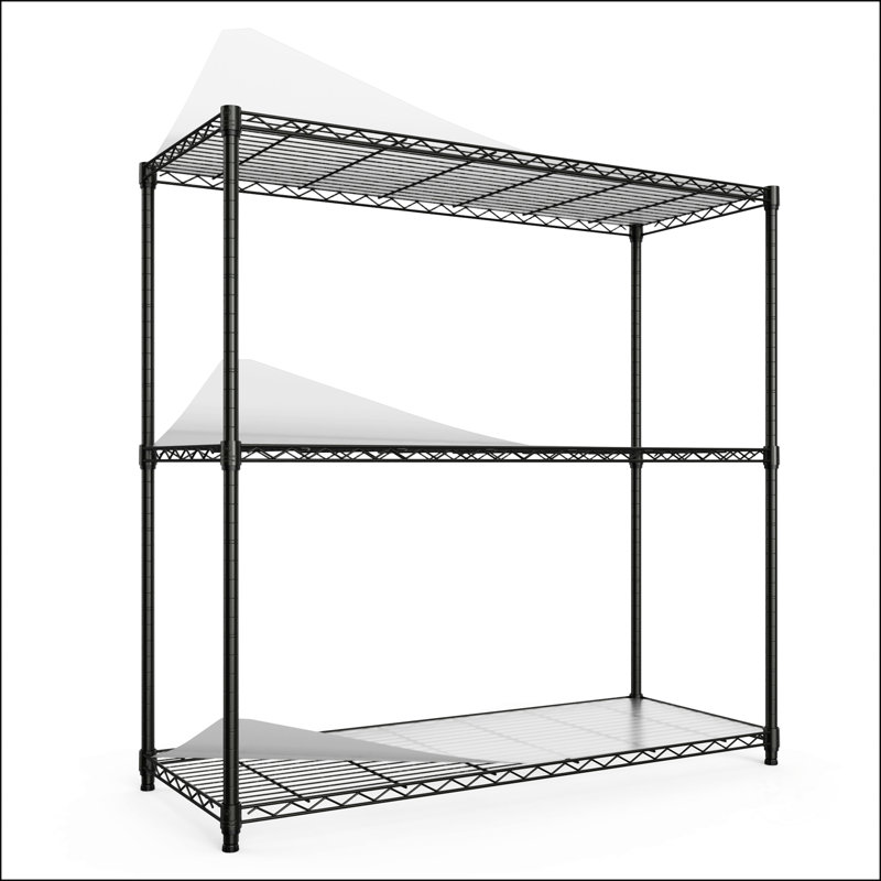 3 Tier Wire Shelving Unit, Black