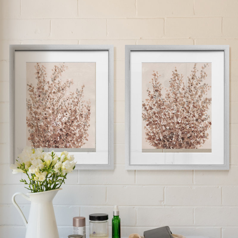 Wildflowers, ensemble de 2 reproductions d’art graphique encadrées sur papier