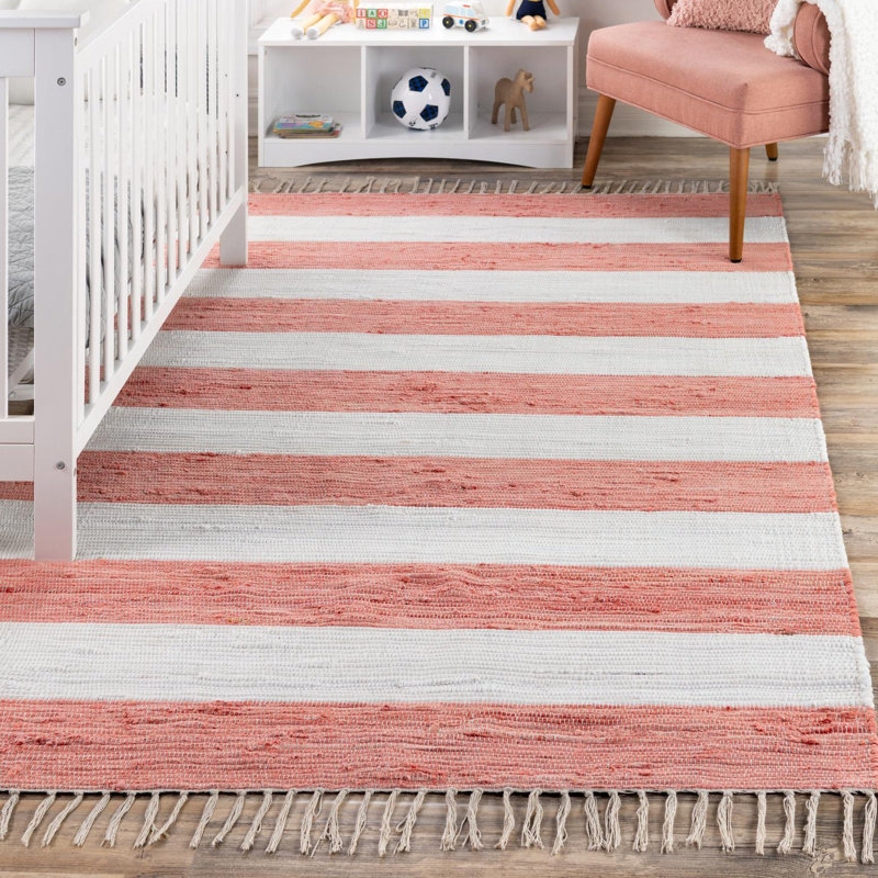 Clerestory Cotton Striped Indoor Rug, Rectangle 7'10" x 10'
