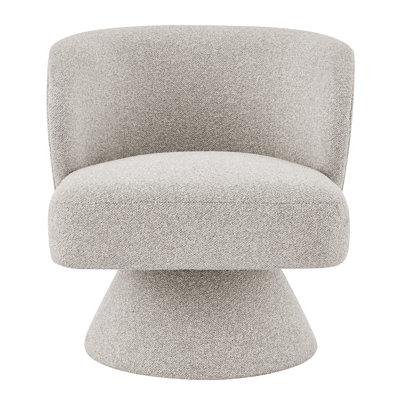 Crystalle Upholstered Swivel Barrel Chair