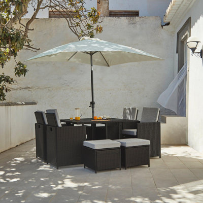Quinden All Weather Wicker/Rattan 8 - Person with Cushions