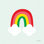 «Bright Rainbow I» par Ann Kelle, impression sur toile tendue