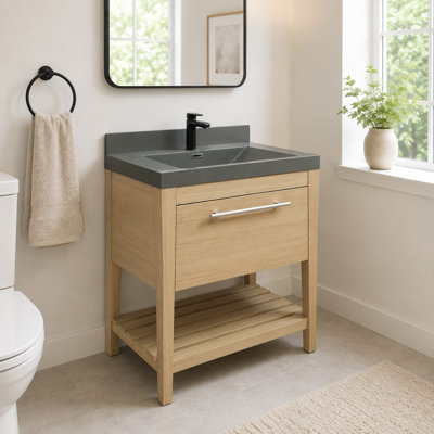 Meuble-lavabo simple 31,5 po avec comptoir en granite
