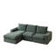 Canapé modulaire en velours côtelé de 99 pouces avec méridienne, canapé modulaire en L avec repose-pieds réversible et coussins de salon-504169879