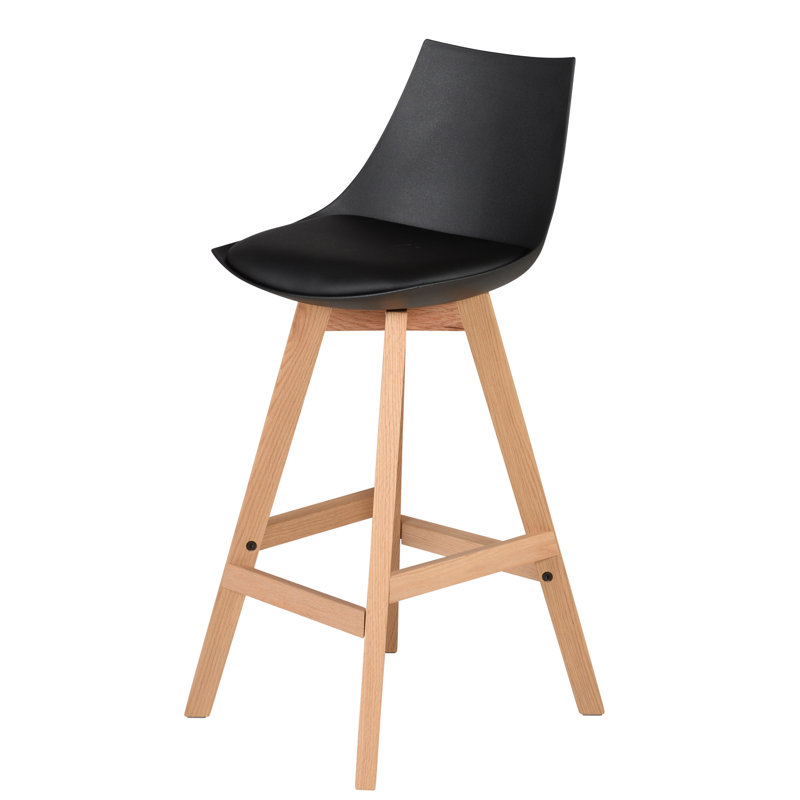 Headington Upholstered Counter Stool with Solid Wood Frame