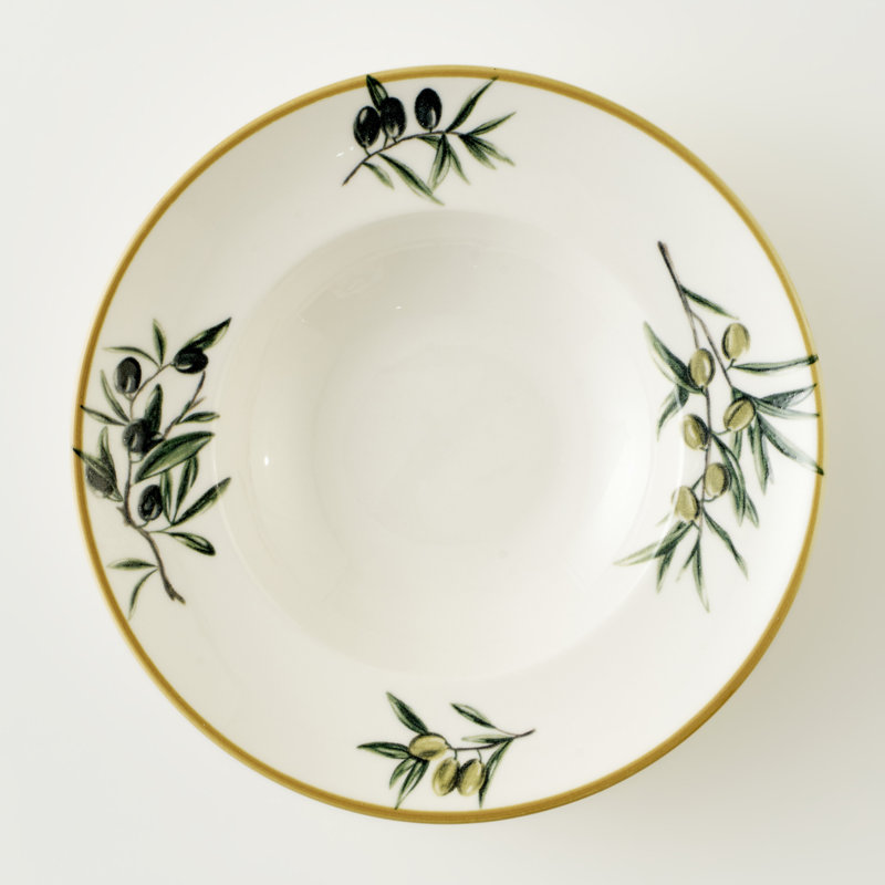 Bol à pâtes en porcelaine olive