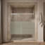 Sliding Shower Door, 75-1/2-In H X 68-1/4 - 71-5/8-In W, With Heavy 5/16-In Thick Crystal Clear Glass With Privacy Band-999772905