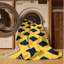 Tapis brun treillis lavable à la machine-697434705