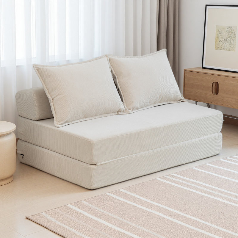 Foldable Sofa Bed Sleeper Lounge Chair With Pillow Floor Mattress Floor Couch With Backrest For Living Room/Dorm/Guest Room/Home Office
