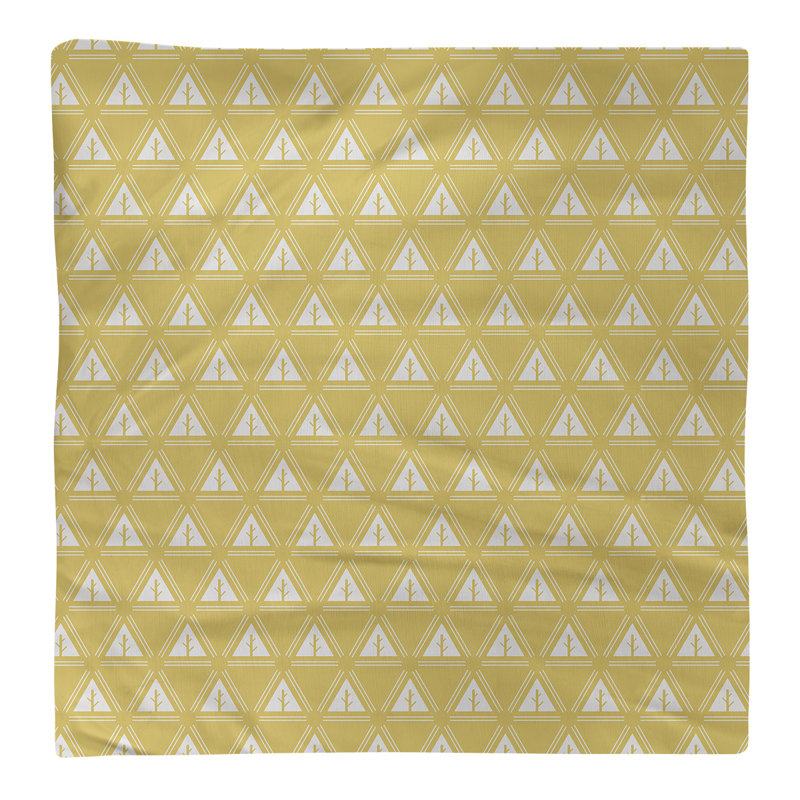 Serviette de coton à arbre minimaliste deux couleurs Barbra, H 0,1 po x l 10 po x P 10 po, Jaune / Blanc, Sergé de coton