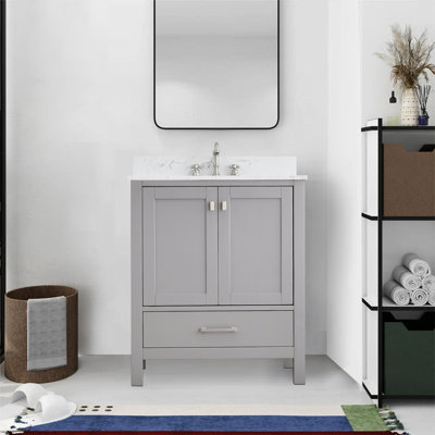 30-inch Bathroom Vanity With Engineered Stone Top