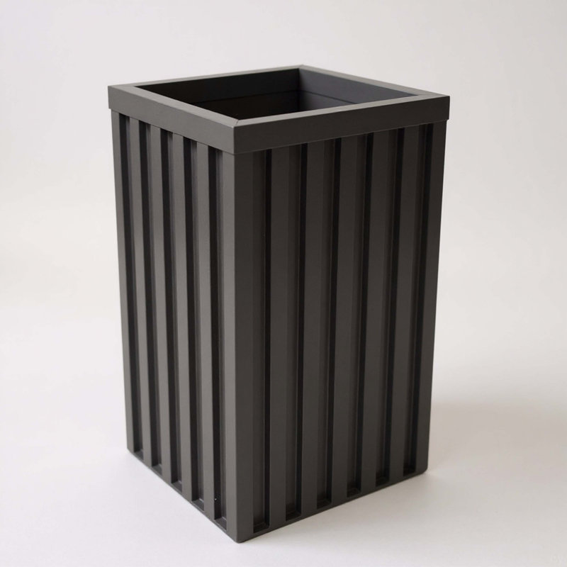 Square Grove Column Planter - Medium, Black