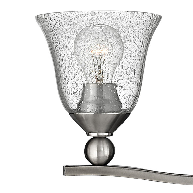 Bolla 4-Light Vanity Light, Olde Bronze, Clear Seedy Glass, Incandescent