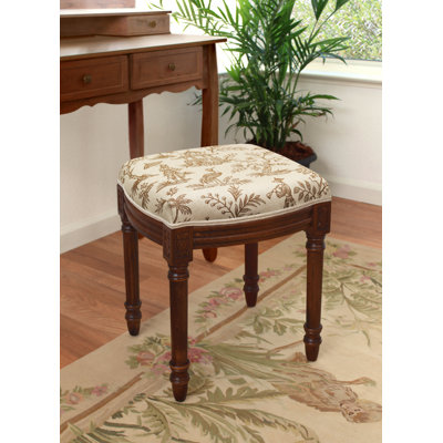Tabouret de coiffeuse en lin gris Camiah