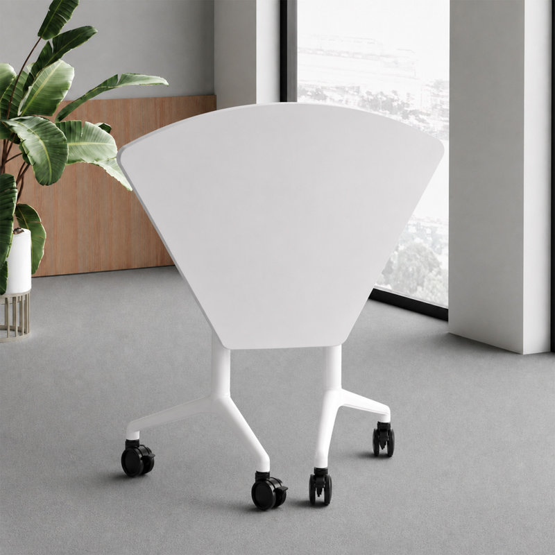 Harlingen Sector-Shaped Modular Flip-top Nesting Mobile Training Table
